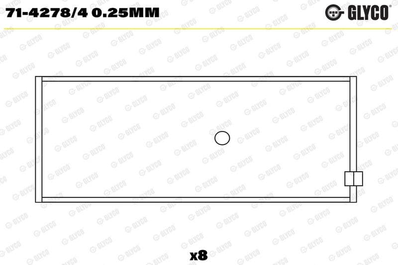 Cuzinet bielă GLYCO 71-4278/4 0.25mm