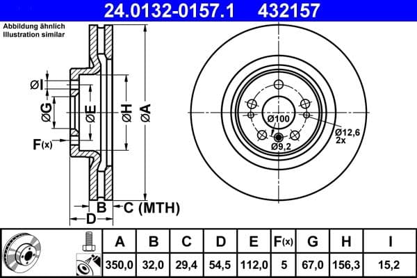 Disc frana ATE 24.0132-0157.1