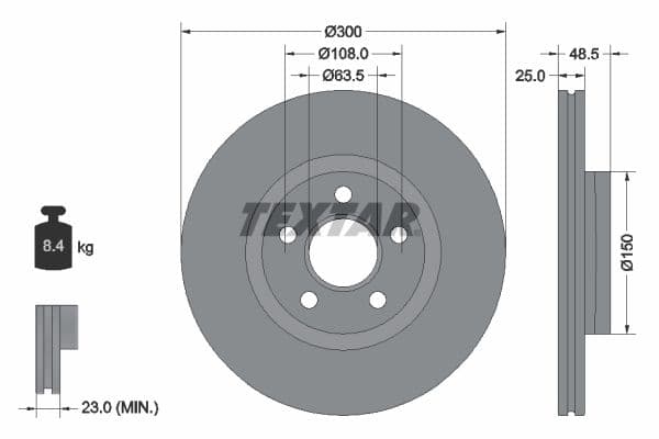 Disc frana TEXTAR PRO 92326003