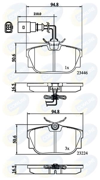 set placute frana,frana disc COMLINE CBP11151
