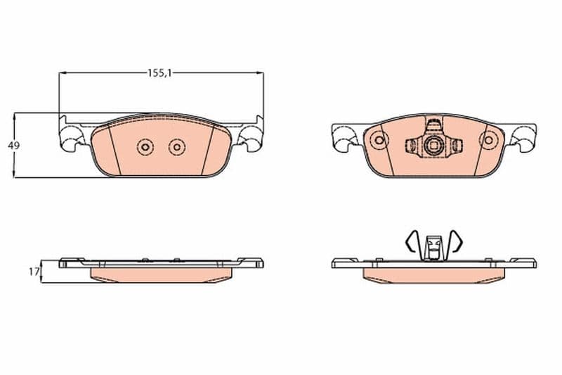 set placute frana,frana disc TRW GDB2157