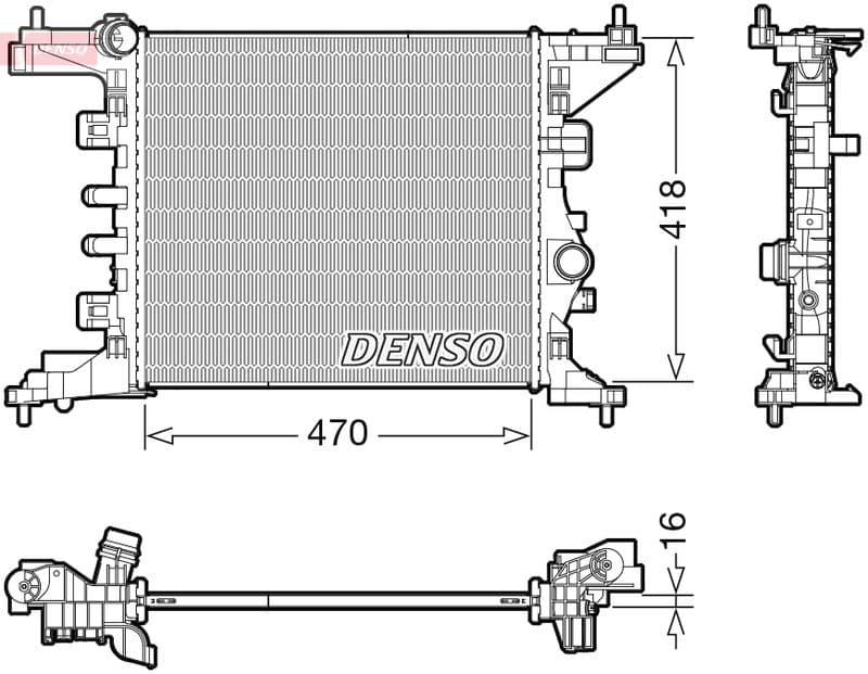 Radiator, racire motor DENSO DRM20121