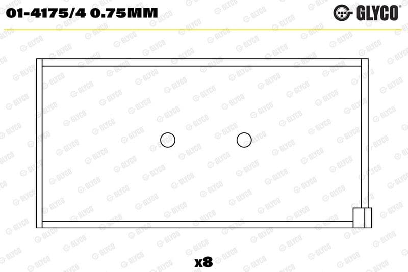 Cuzinet bielă GLYCO 01-4175/4 0.75mm