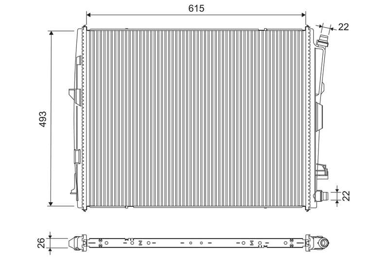 Radiator, racire motor VALEO 701308