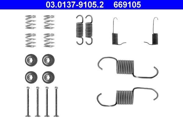Set accesorii, sabot de frana ATE 03.0137-9105.2