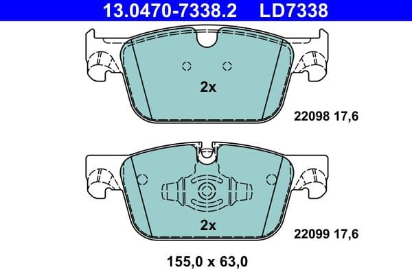 set placute frana,frana disc ATE Ceramic 13.0470-7338.2