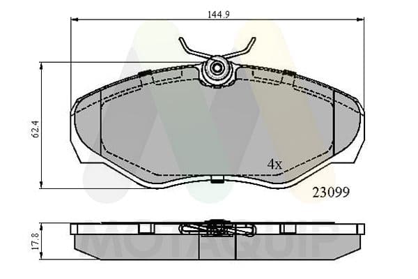 set placute frana,frana disc MOTAQUIP LVXL1122