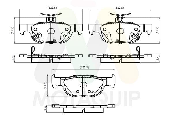 set placute frana,frana disc MOTAQUIP LVXL2066
