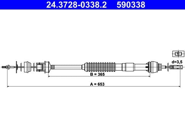 Cablu ambreiaj ATE 24.3728-0338.2