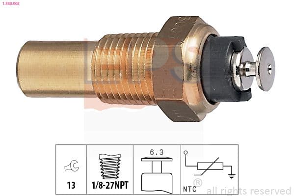 senzor,temperatura lichid de racire EPS Made in Italy - OE Equivalent 1.830.005