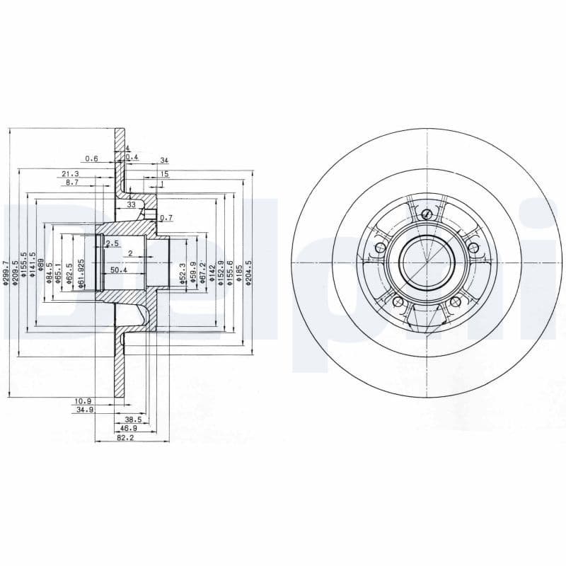 Disc frana DELPHI BG3686