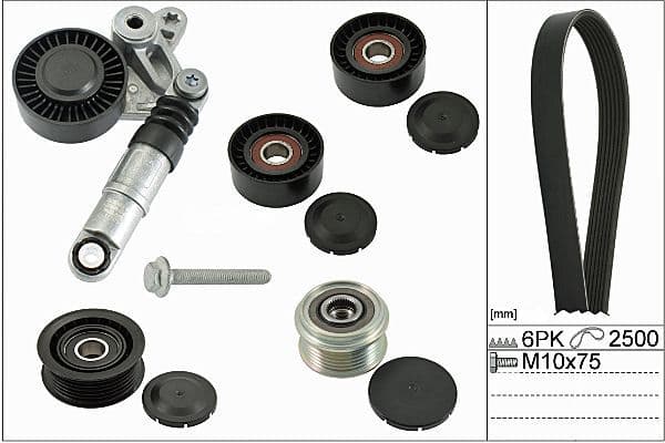 Set curea transmisie cu caneluri HEPU 20-1876