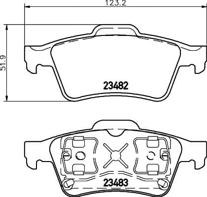 set placute frana,frana disc HELLA-PAGID 8DB 355 009-121