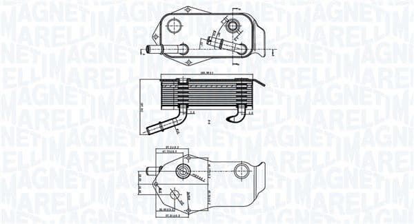 Radiator ulei, ulei motor MAGNETI MARELLI 350300004800