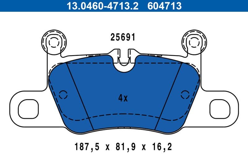 set placute frana,frana disc ATE 13.0460-4713.2