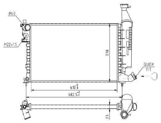 Radiator, racire motor MTR 13054707