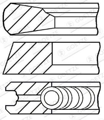 Set segmenti piston GOETZE ENGINE 08-136900-00