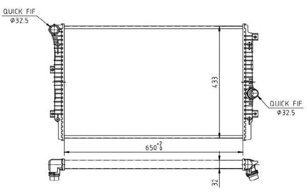 Radiator, racire motor MTR 13054727