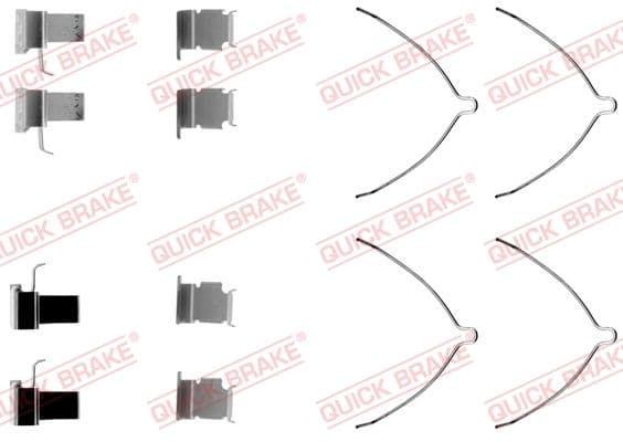Set accesorii, placute frana QUICK BRAKE 109-1261