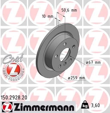 Disc frana ZIMMERMANN COAT Z 150.2928.20