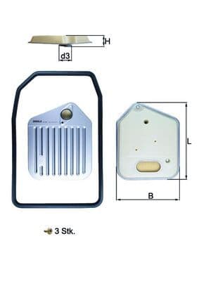 Filtru hidraulic, cutie de viteze automata KNECHT HX 163KIT