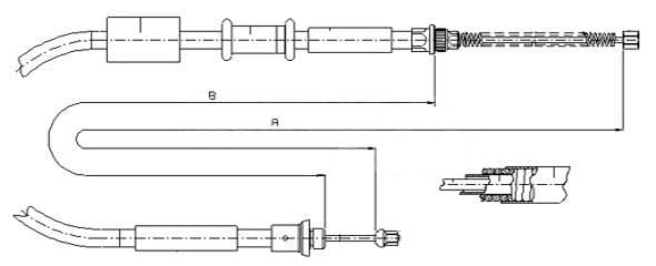 Cablu, frana de parcare METZGER AUTOTEILE 1281P1