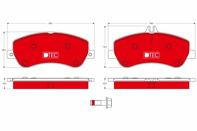 set placute frana,frana disc TRW DTEC COTEC GDB1798DTE