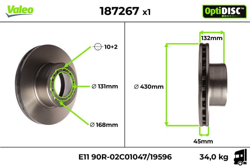 Disc frana VALEO OptiDISC 187267