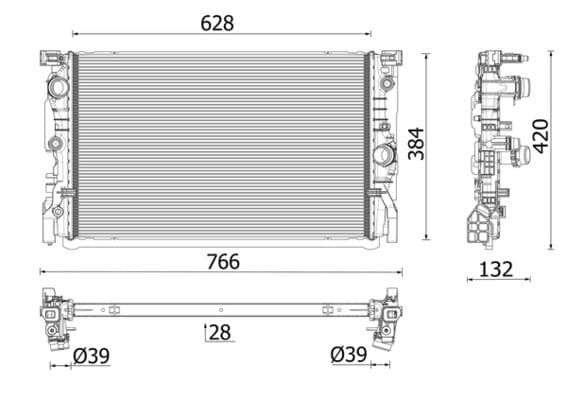Radiator, racire motor MAHLE BEHR *** PREMIUM LINE *** CR 2635 000P