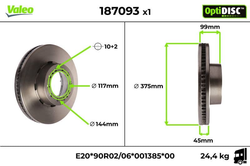 Disc frana VALEO 187093
