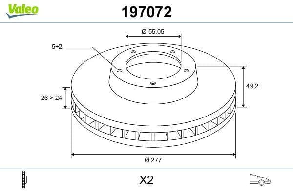 Disc frana VALEO 197072