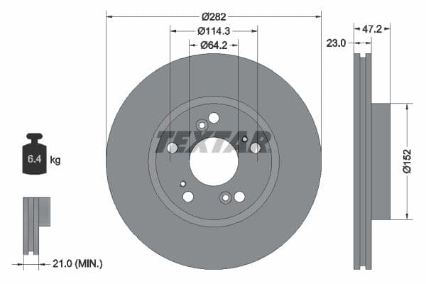 Disc frana TEXTAR PRO 92144403