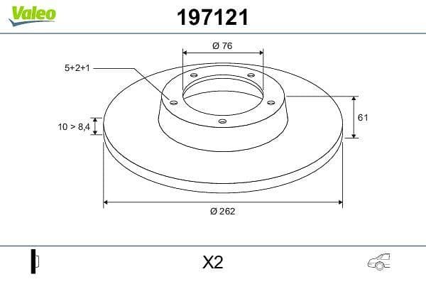 Disc frana VALEO 197121