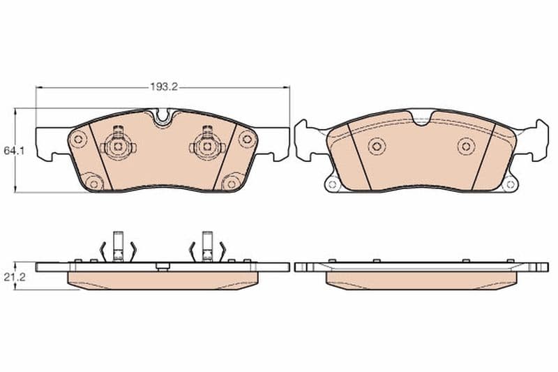 set placute frana,frana disc TRW GDB1946