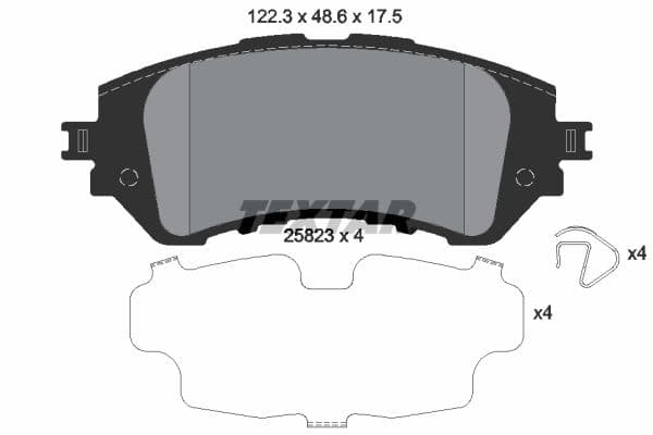 set placute frana,frana disc TEXTAR 2582301