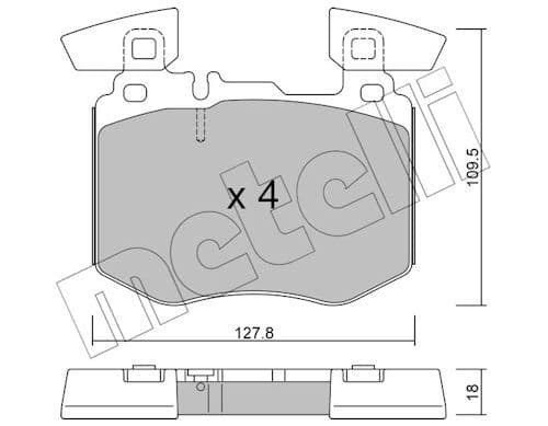 set placute frana,frana disc METELLI 22-1310-0