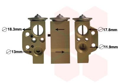 Supapa expansiune, clima VAN WEZEL 74001076