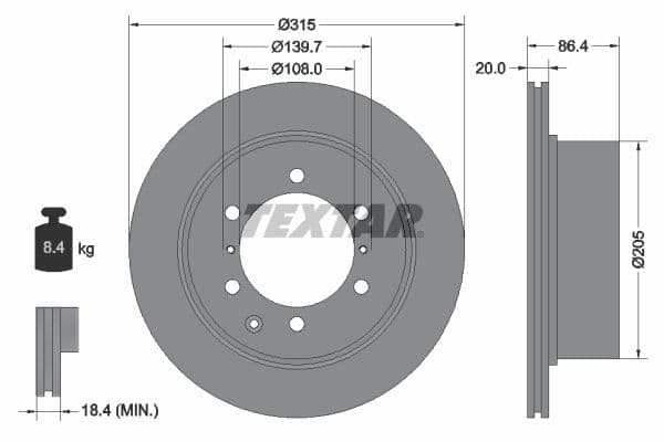 Disc frana TEXTAR PRO 92146703