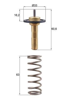 termostat,lichid racire MAHLE BEHR TX 311 90D