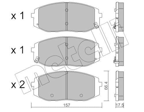 set placute frana,frana disc METELLI 22-1372-0