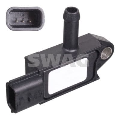 Senzor, presiune gaze evacuare SWAG 82 10 0854