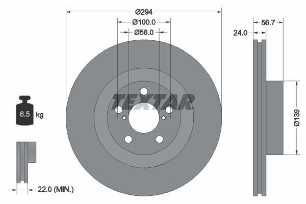 Disc frana TEXTAR 92139500