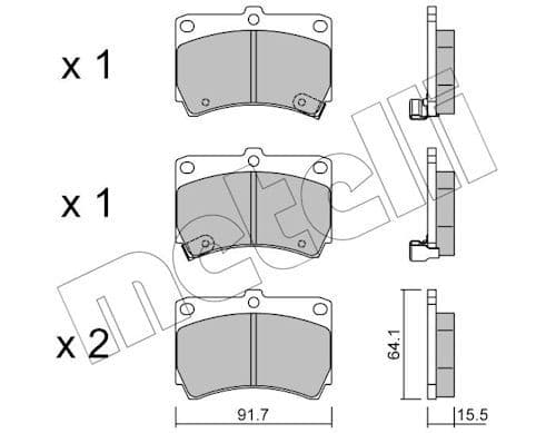 set placute frana,frana disc METELLI 22-0196-0