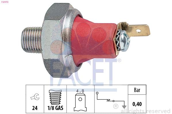 Senzor presiune ulei FACET Made in Italy - OE Equivalent 7.0173