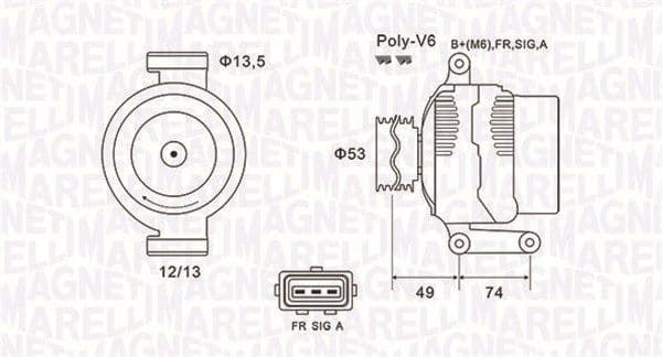 Generator / Alternator MAGNETI MARELLI 063731635010