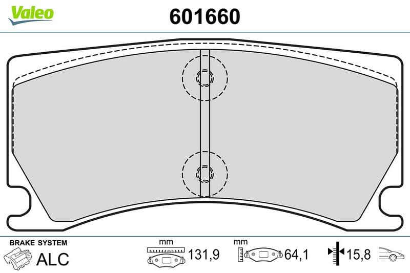 set placute frana,frana disc VALEO 601660