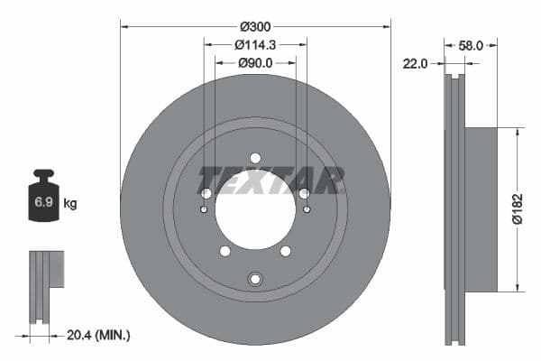 Disc frana TEXTAR PRO 92170603