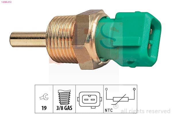 senzor,temperatura lichid de racire EPS Made in Italy - OE Equivalent 1.830.212