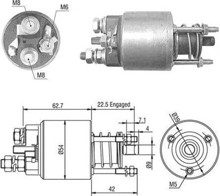 Solenoid, electromotor MAGNETI MARELLI 940113050470