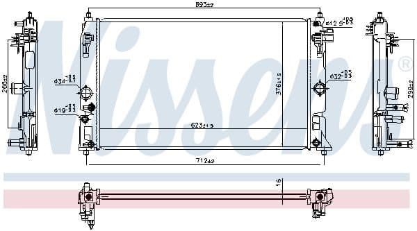 Radiator, racire motor NISSENS 606858